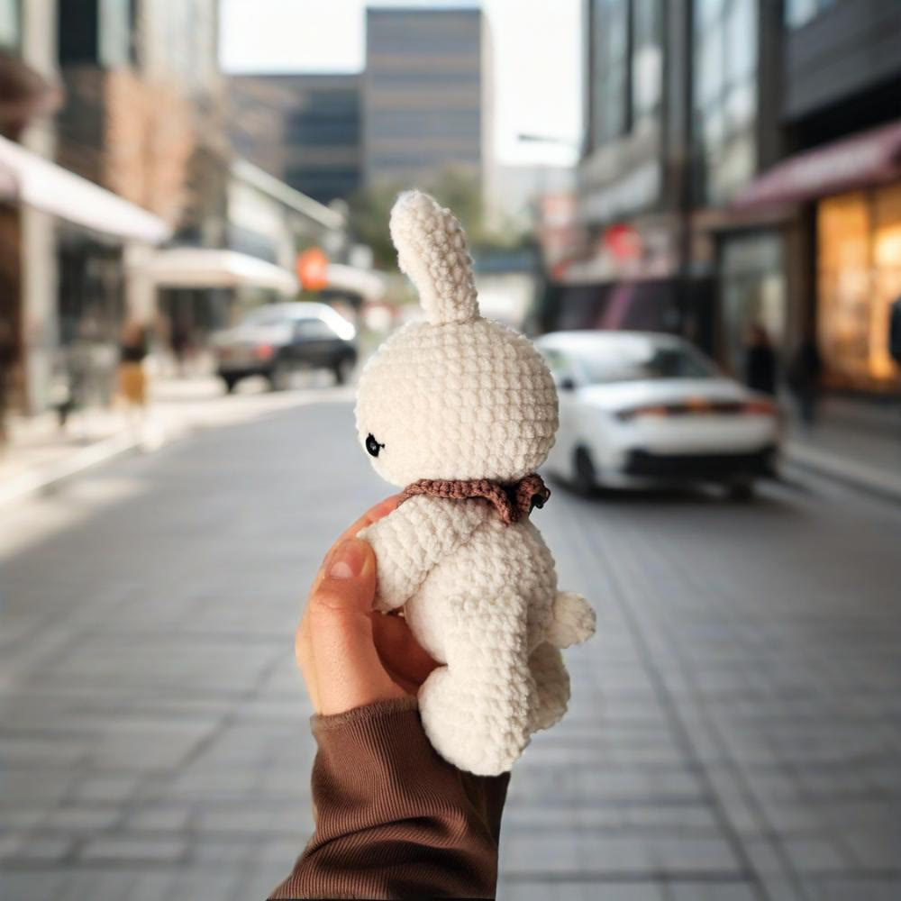 Diy Handmade Lovely Bunny Crochet Kit - Fashion Bag Pendant | Handmade Baby Toys  - image 5