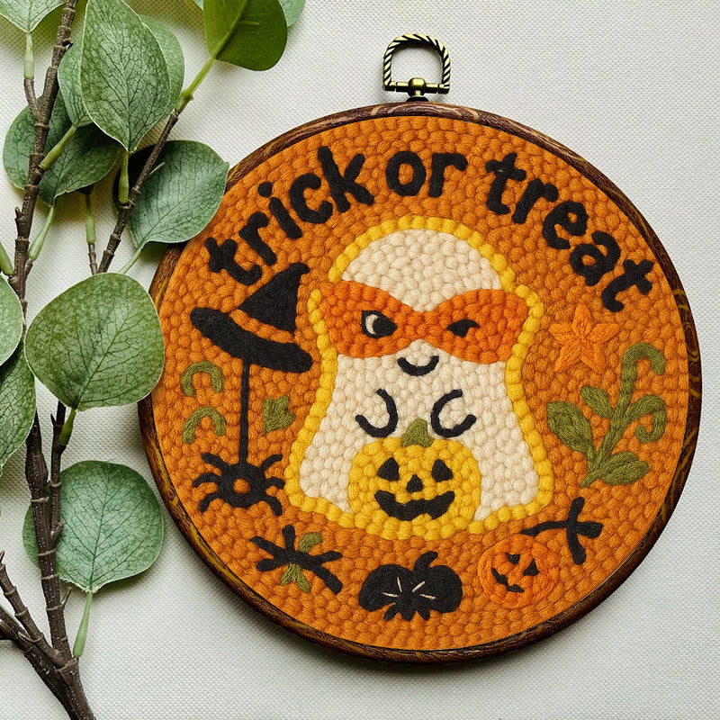 Naughty Ghost Punch Needle Kit - Creative Holiday Handicraft | Personalized Halloween Decor - image 6