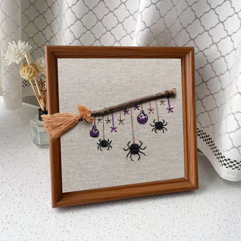 Rubbyoo Embroidery Kit - Halloween Spider | Creative Spooky Craft | Halloween Desk Decor - Embroidery Kit Plus An Extra Frame - image 11