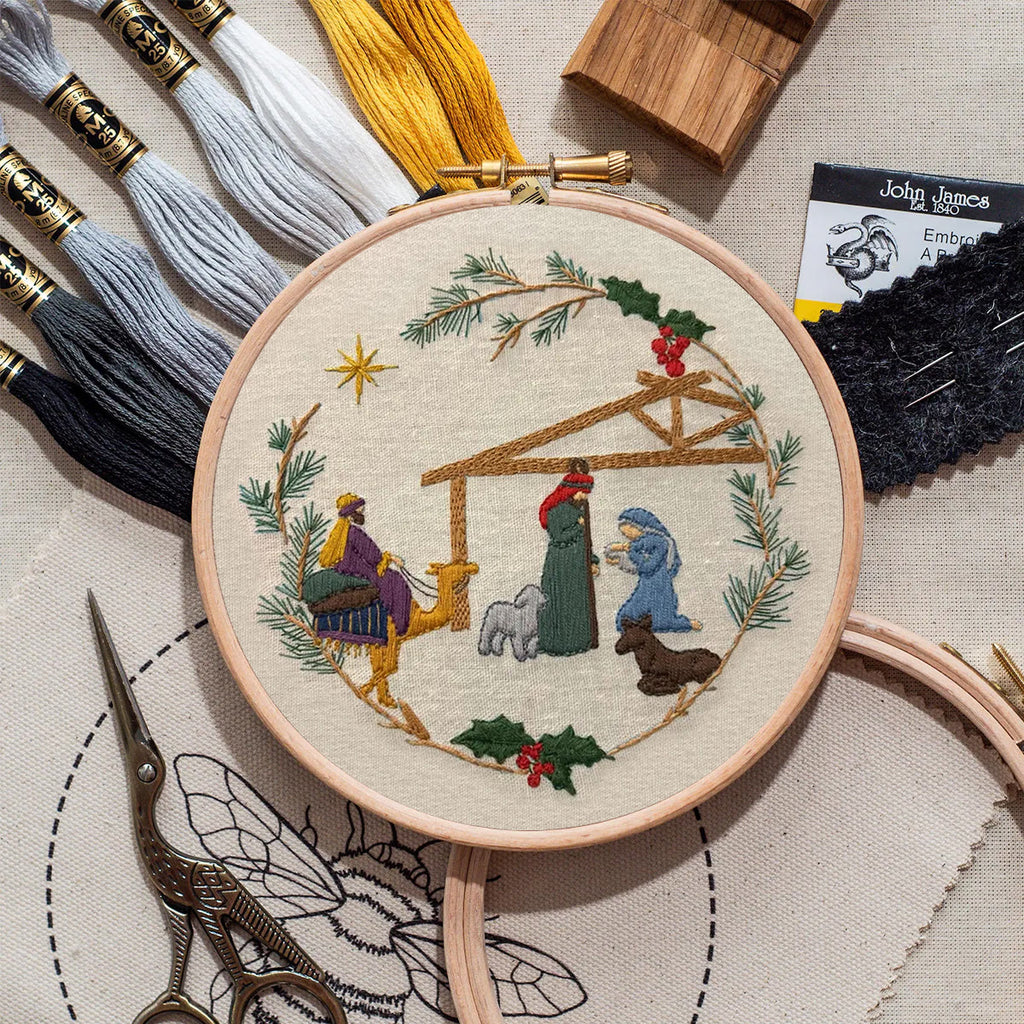 Rubbyoo Embroidery Kit - Christmas Nativity | Diy Christmas Wall Decor | Easy Needlework For Beginner - image 2