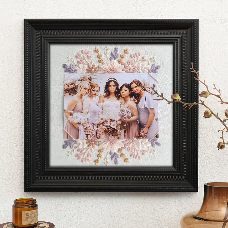 Rubbyoo Embroidery Photo Frame Kit - Romantic Moments | Nice Wedding Gifts For Friends | Beginner Friendly Needlework  - image 8