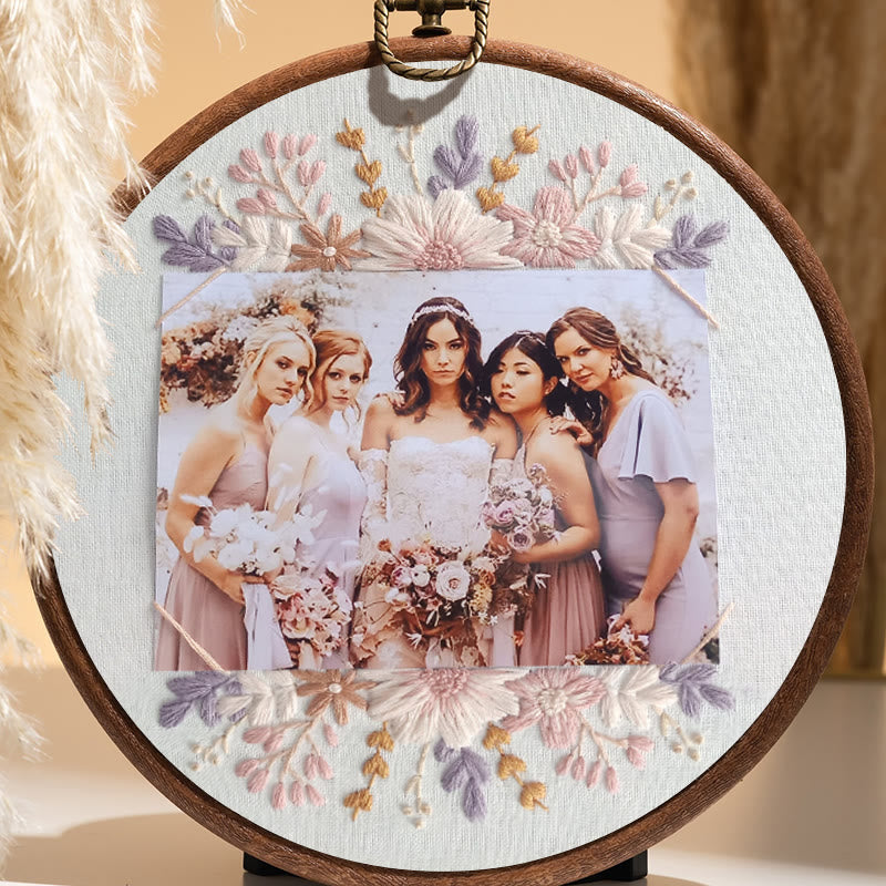 Rubbyoo Embroidery Photo Frame Kit - Romantic Moments | Nice Wedding Gifts For Friends | Beginner Friendly Needlework  - image 4