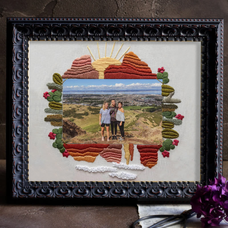 Rubbyoo Embroidery Photo Frame Kit - Desert View | Diy Landscape Artwork | Perfect Gifts For Crafters - image 10