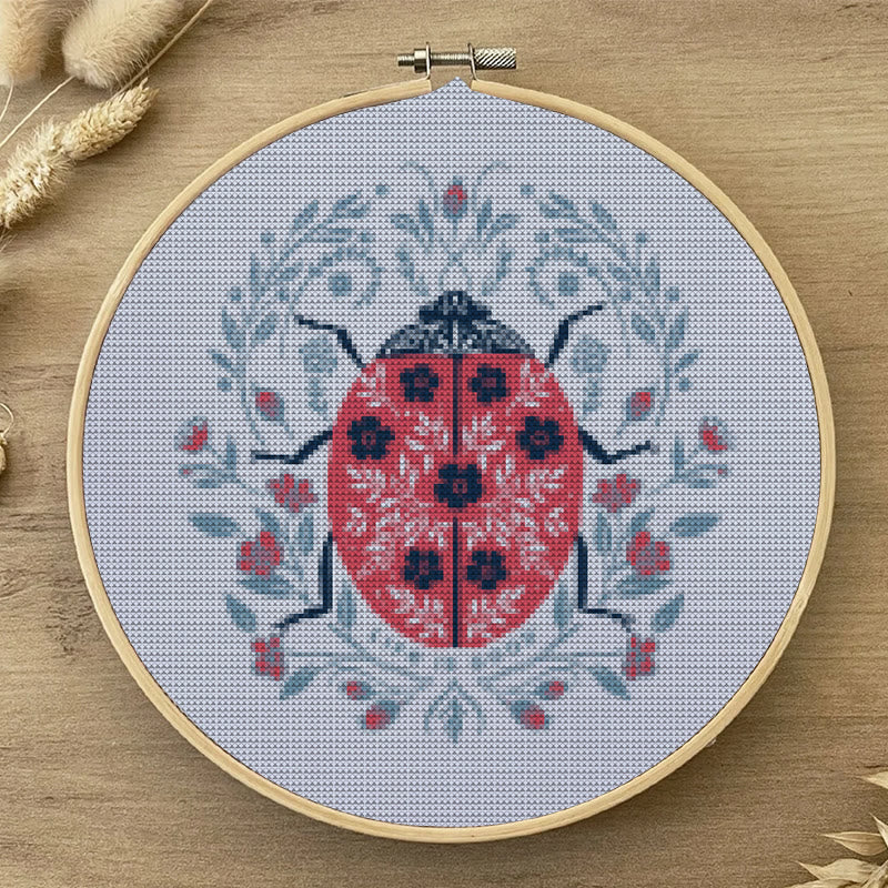  Cross Stitch Kit - Little Ladybird | Handmade Gift For Insect Lovers | Beginner Needle Artwork - image 3