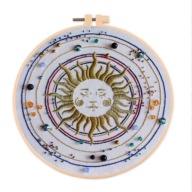 Rubbyoo Bead Embroidery Kit - Sun Galaxy | Universe Handmade Artwork | Diy Home Decor - 20*20cm - image 0