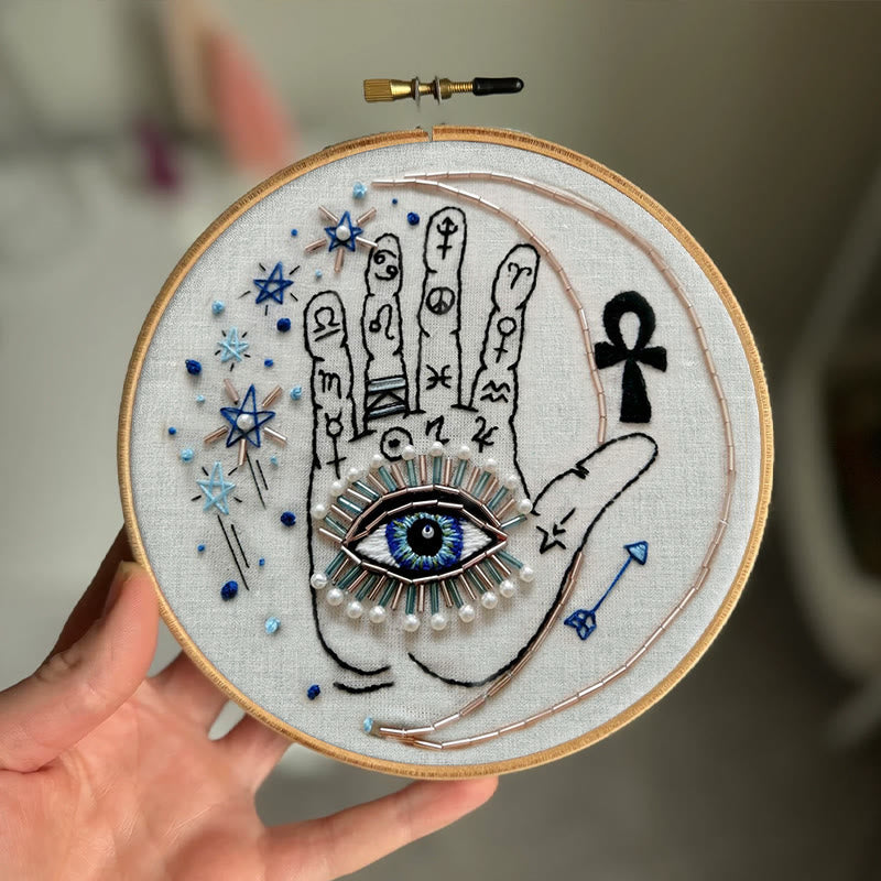 Rubbyoo Bead Embroidery Kit - Mystic Hand | Unique Handmade Art | Fashionable Wall Decor - image 5