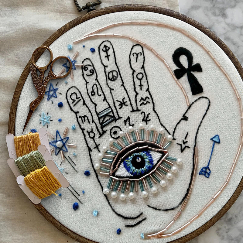 Rubbyoo Bead Embroidery Kit - Mystic Hand | Unique Handmade Art | Fashionable Wall Decor - image 2