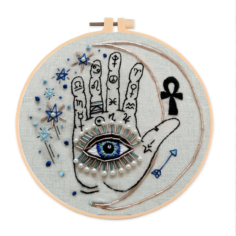 Rubbyoo Bead Embroidery Kit - Mystic Hand | Unique Handmade Art | Fashionable Wall Decor - 20*20cm - image 0