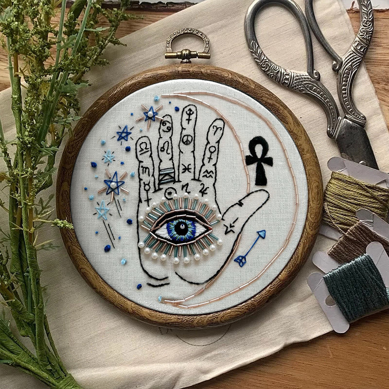 Rubbyoo Bead Embroidery Kit - Mystic Hand | Unique Handmade Art | Fashionable Wall Decor - image 1