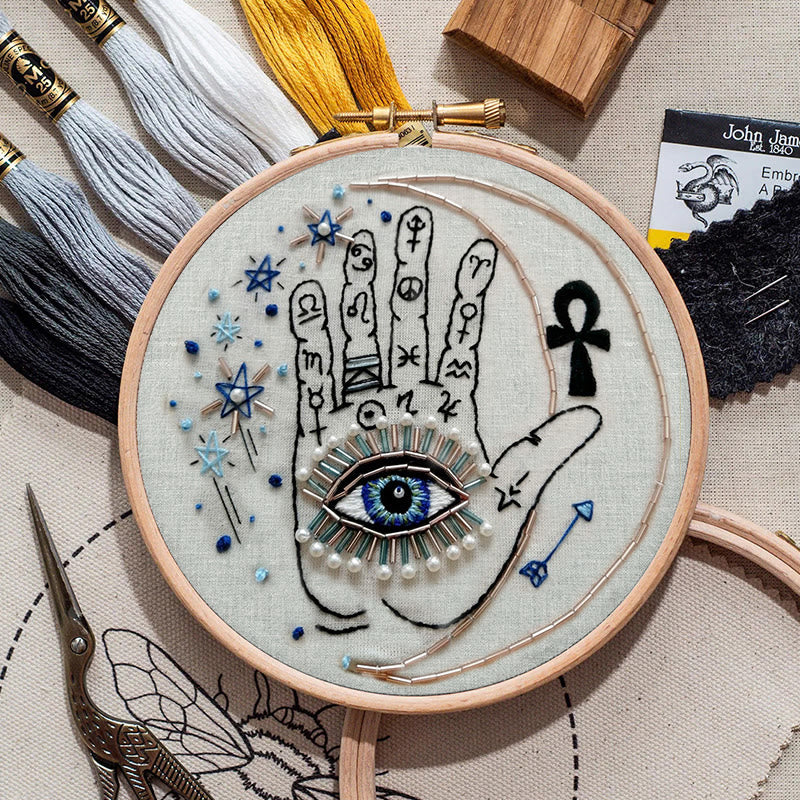 Rubbyoo Bead Embroidery Kit - Mystic Hand | Unique Handmade Art | Fashionable Wall Decor - image 3