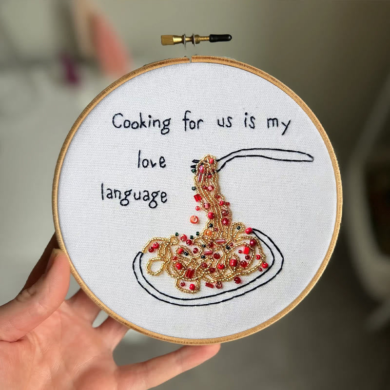 Rubbyoo Bead Embroidery Kit - Cooking Love| Creative Decoration Art | Perfect For Pasta Lovers  - image 5