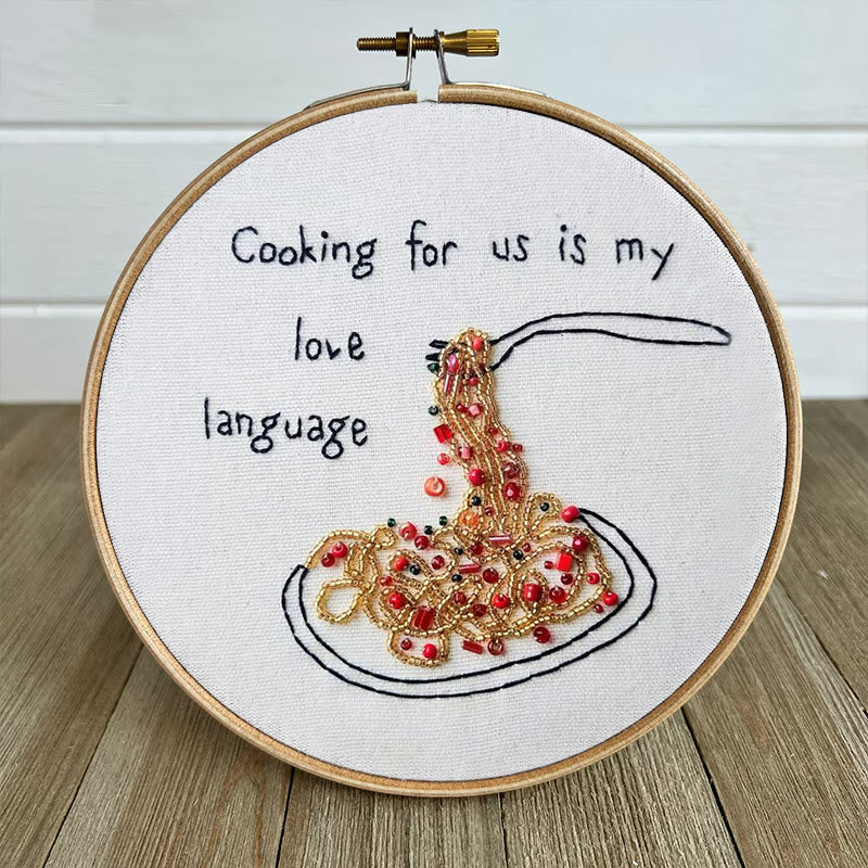Rubbyoo Bead Embroidery Kit - Cooking Love| Creative Decoration Art | Perfect For Pasta Lovers  - image 7