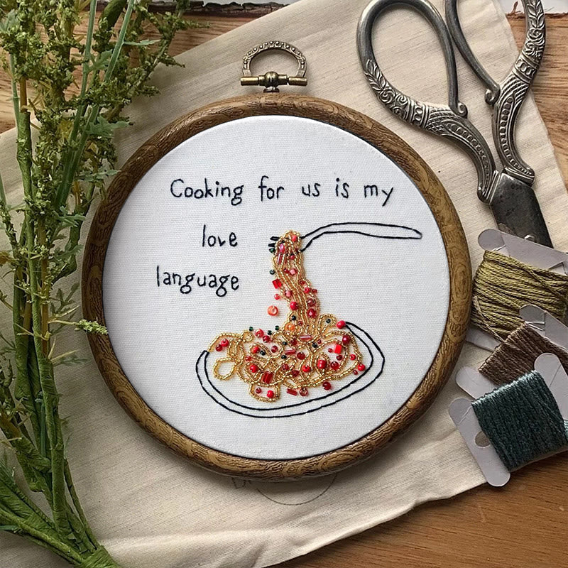 Rubbyoo Bead Embroidery Kit - Cooking Love| Creative Decoration Art | Perfect For Pasta Lovers  - image 3
