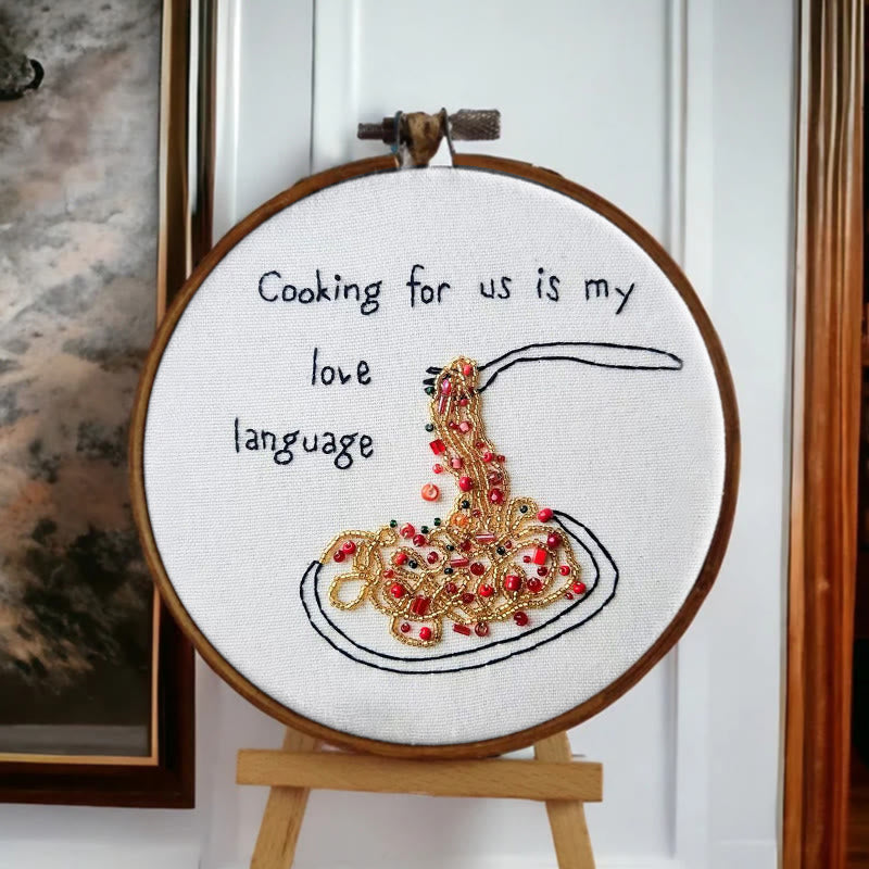 Rubbyoo Bead Embroidery Kit - Cooking Love| Creative Decoration Art | Perfect For Pasta Lovers  - image 4