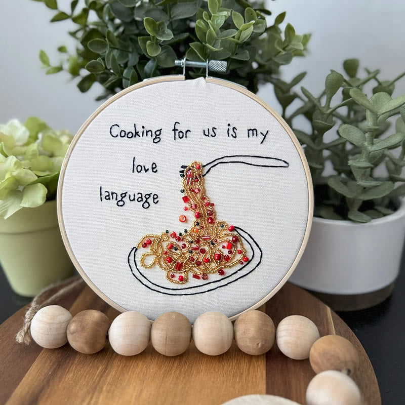 Rubbyoo Bead Embroidery Kit - Cooking Love| Creative Decoration Art | Perfect For Pasta Lovers  - image 6