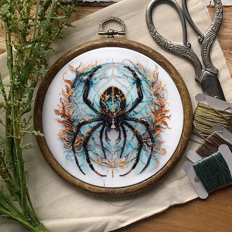 Rubbyoo Bead Embroidery Kit - Spooky Spider | Unique Halloween Handicraft | Diy Holiday Decor - image 3