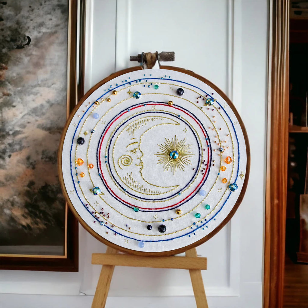 Rubbyoo Bead Embroidery Kit - Moon Galaxy | Diy Universe Craft | Unique Birthday Gifts  - image 5