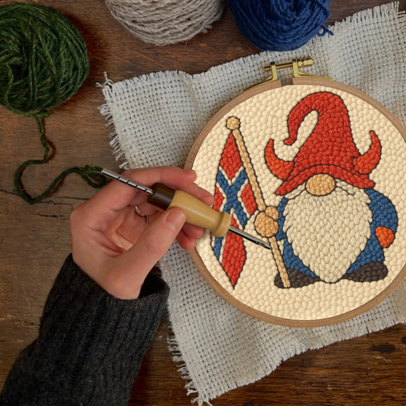 Patriot Gnome Punch Needle Kit - Diy Handmade Craft | Perfect Home Decor  - image 3