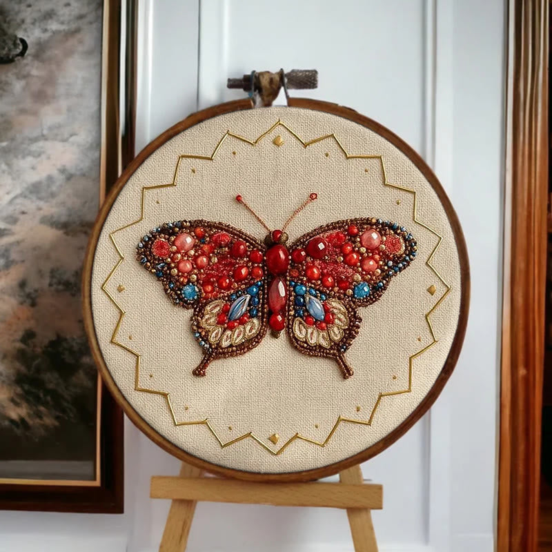 Rubbyoo Bead Embroidery Kit - Vibrant Butterfly | Diy Beginner Handicraft | Charming Home Decor - image 6