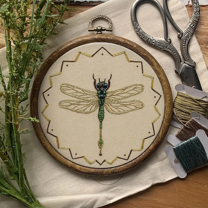 Rubbyoo Bead Embroidery Kit - Beautiful Dragonfly | Diy Needle Art | Handmade Decorative Craft  - image 3