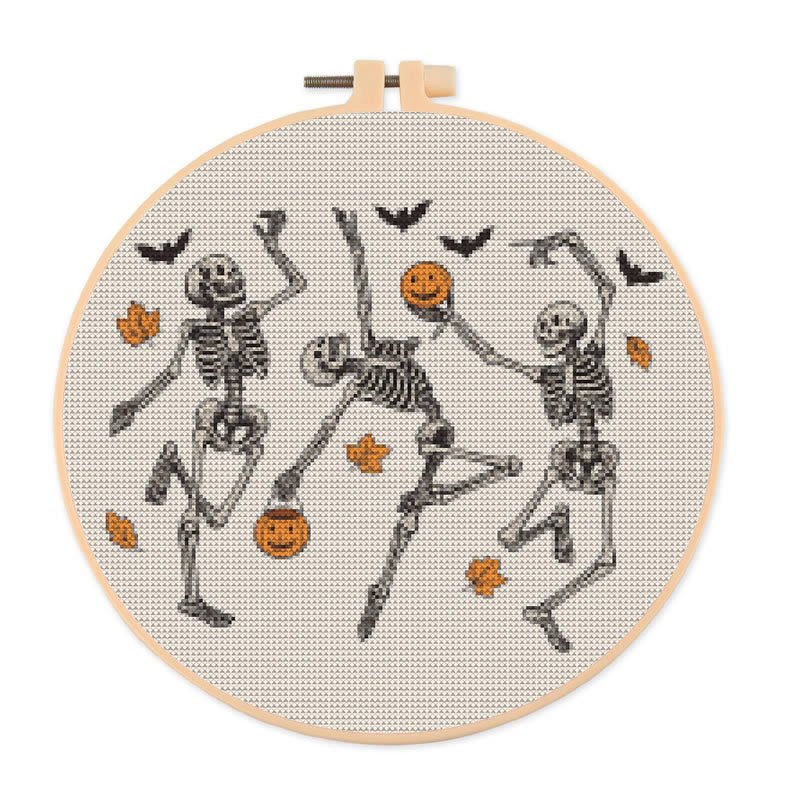  Cross Stitch Kit - Ghost Dance Party | Halloween Needle craft | Perfect For Home Decor - 20×20cm - image 0