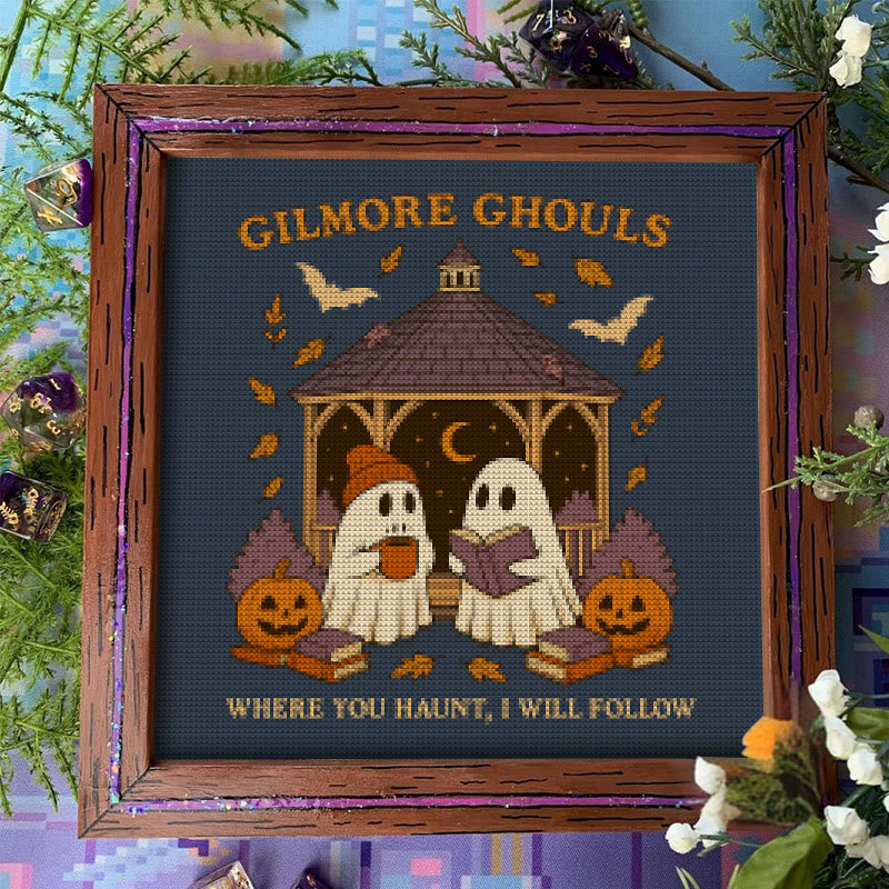 Cross Stitch Kit - Haunted Ghost | Spooky Autumn Art | Diy Halloween Craft  - image 3