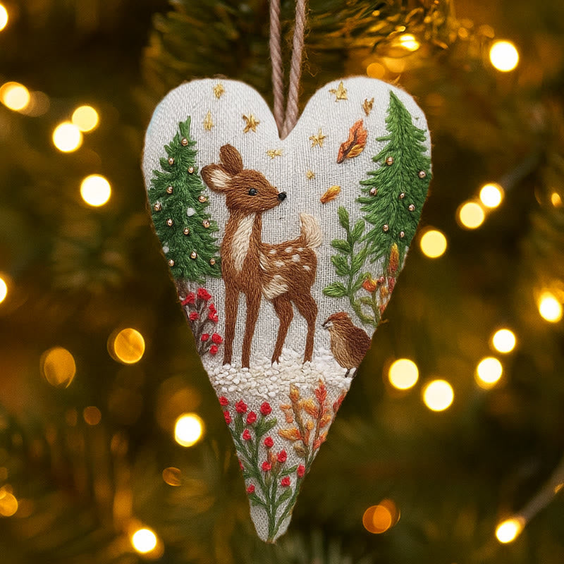 Rubbyoo Heart Embroidery Kit - Winter Elk | Diy Christmas Tree Decor | Unique Handmade Gift - image 7