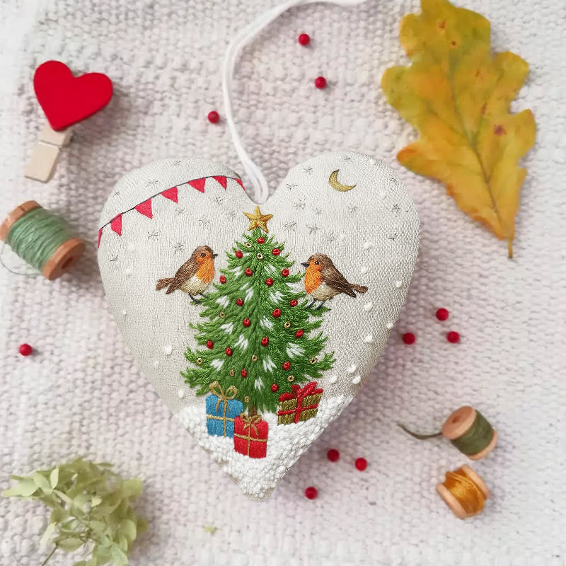 Rubbyoo Heart Embroidery Kit - Christmas Tree | Unique Holiday Decor | Nice Handmade Gift - image 2