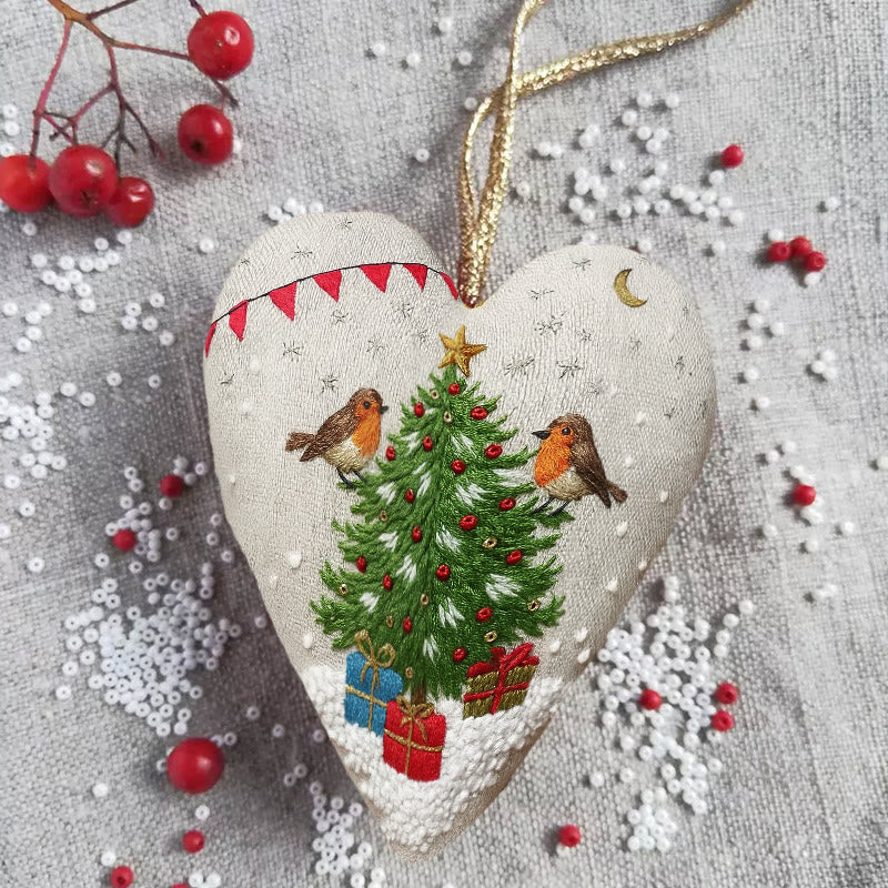 Rubbyoo Heart Embroidery Kit - Christmas Tree | Unique Holiday Decor | Nice Handmade Gift - image 4
