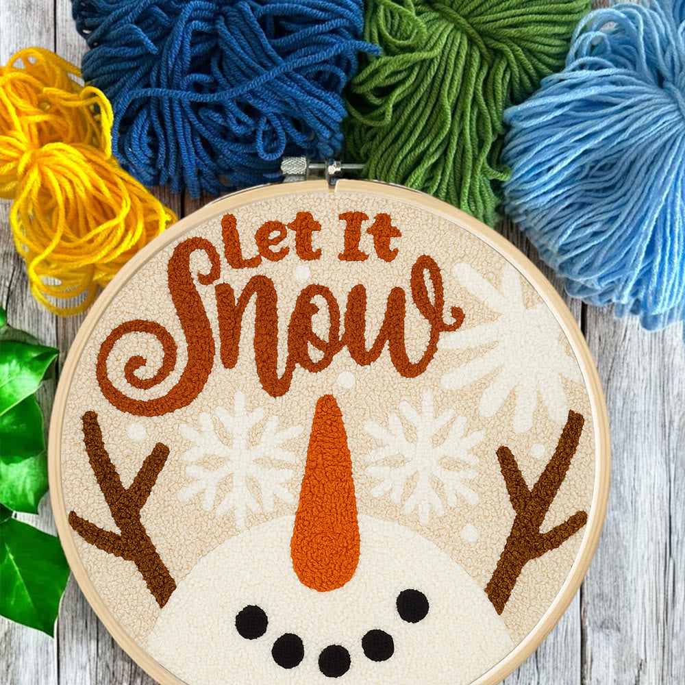 Let It Snow Punch Needle Kit - Diy Winter Handicraft | Perfect Christmas Hanging Art - image 4
