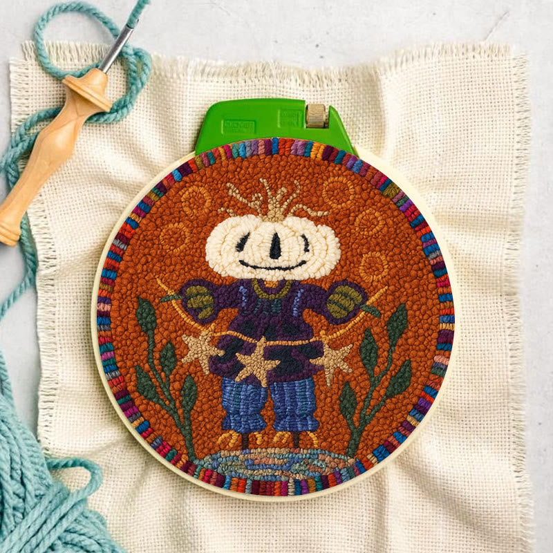 Pumpkin Scarecrow Punch Needle Kit - Creative Holiday Craft | Nice Gift For Home Decor - image 6