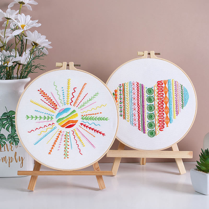 Rubbyoo 3-piece Embroidery Starter Kit - Diy Colourful Design | Creative Stitch Artwork | Perfect For Handmade Beginner  - image 1