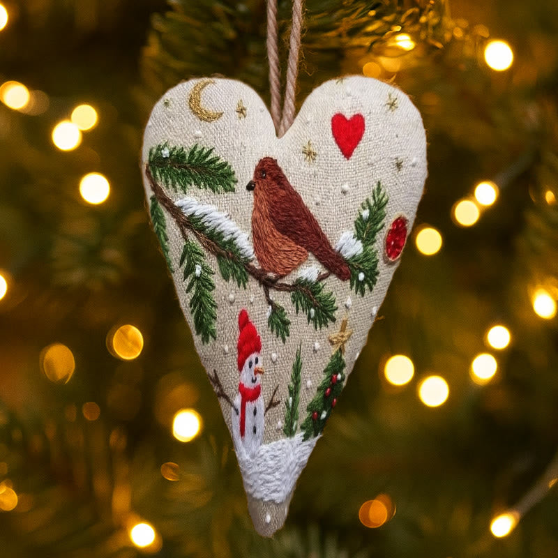 Rubbyoo Heart Embroidery Kit - Snowy Night | Diy Christmas Tree Ornament | Nice Handmade Collection  - image 5