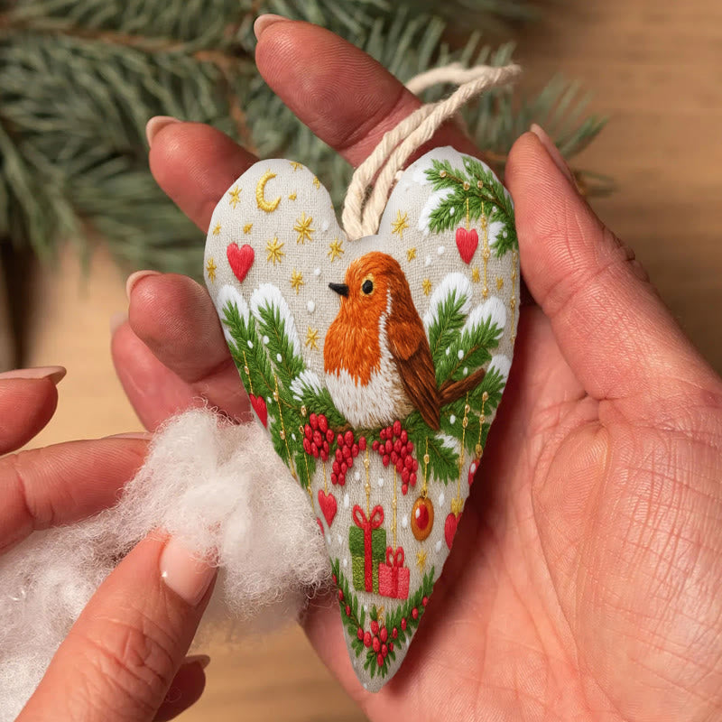 Rubbyoo Heart Embroidery Kit - Lovely Bird | Handmade Christmas Gift | Perfect For Diy Beginner - image 5
