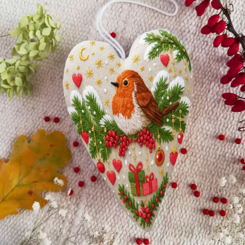 Rubbyoo Heart Embroidery Kit - Lovely Bird | Handmade Christmas Gift | Perfect For Diy Beginner - image 4