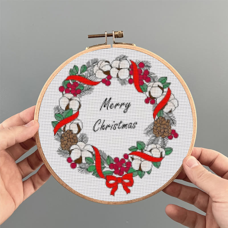  Cross Stitch Kit - Marry Christmas |  Diy Winter Holiday Craft | Easy Handmade Needlework - image 5