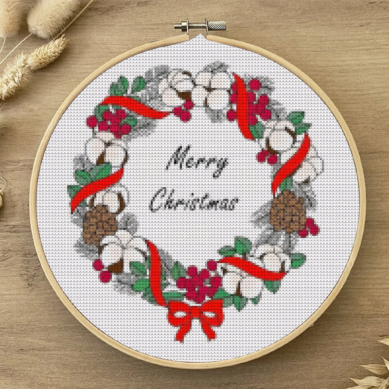  Cross Stitch Kit - Marry Christmas |  Diy Winter Holiday Craft | Easy Handmade Needlework - image 4
