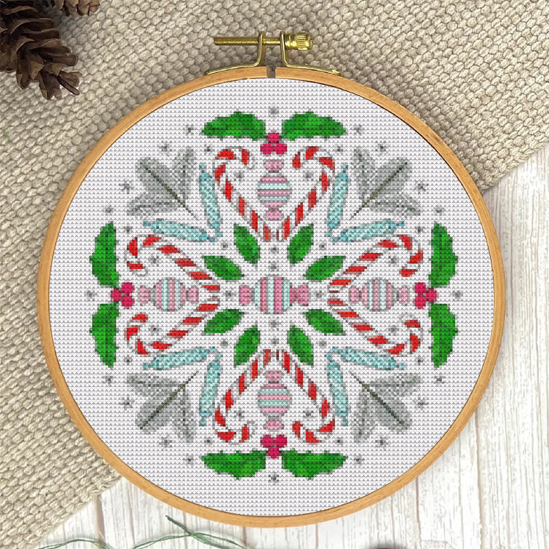  Cross Stitch Kit - Christmas Candy | Personalized Home Decor | Unique Needle Art - image 2