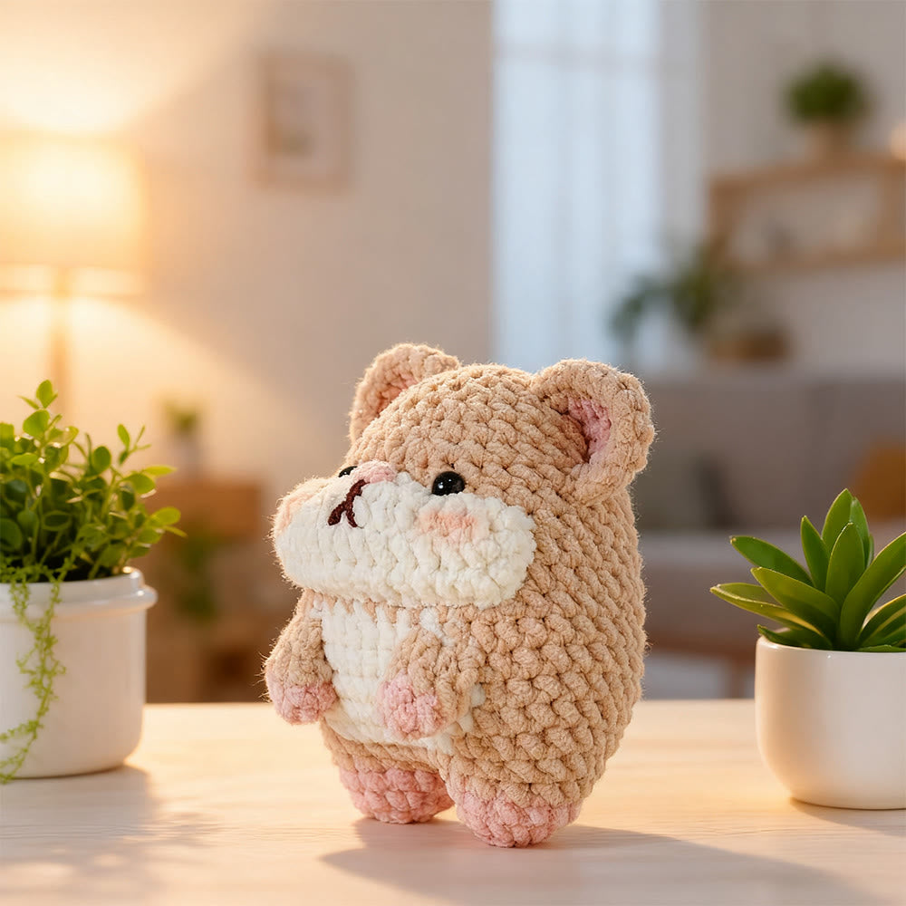 Diy Handmade Chubby Hamster Crochet Kit - Adorable Bag Hanging Doll | Diy Handmade Gift For Kid - image 2