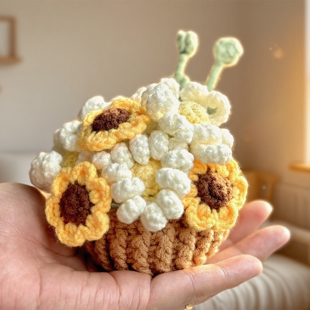 Diy Handmade Flower Pot Crochet Kit -  Flower Basket Hanging Craft | Nice For Garden Ornament  - image 6