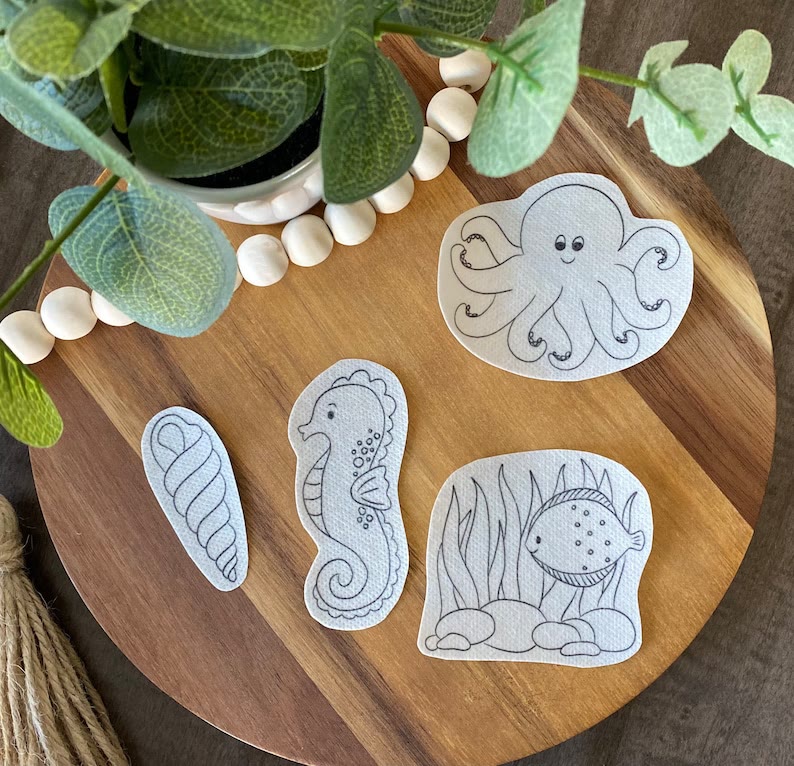 Christmas Stick And Stitch Patterns | Diy Marine Animals Stick | Perfe ...