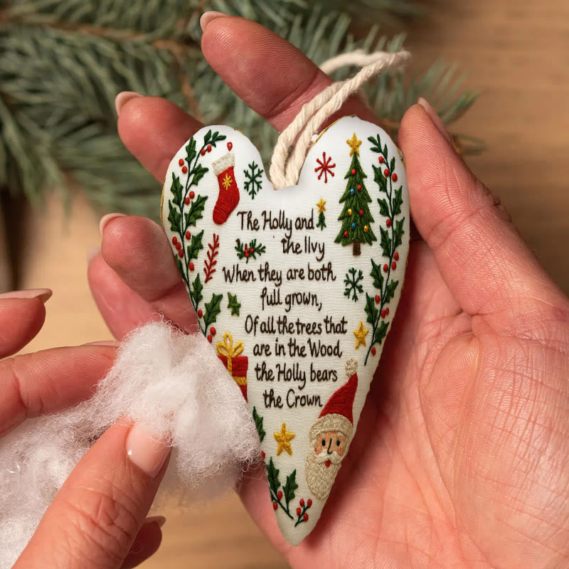 Rubbyoo Heart Embroidery Kit - Christmas Carol | Diy Christmas Ornament | Nice Gift For Friend - image 5
