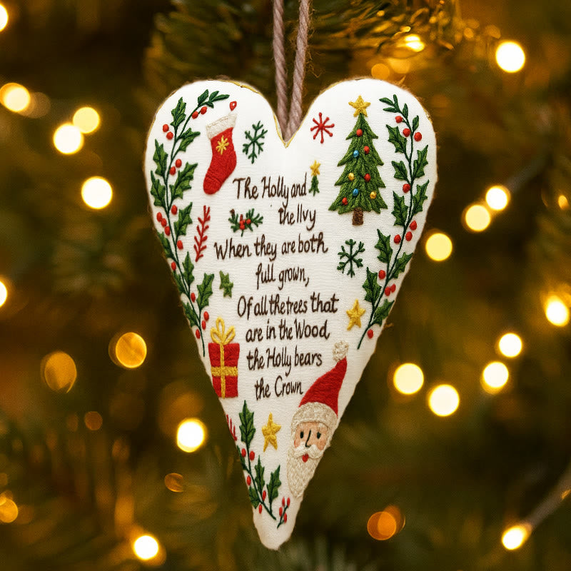 Rubbyoo Heart Embroidery Kit - Christmas Carol | Diy Christmas Ornament | Nice Gift For Friend - image 6