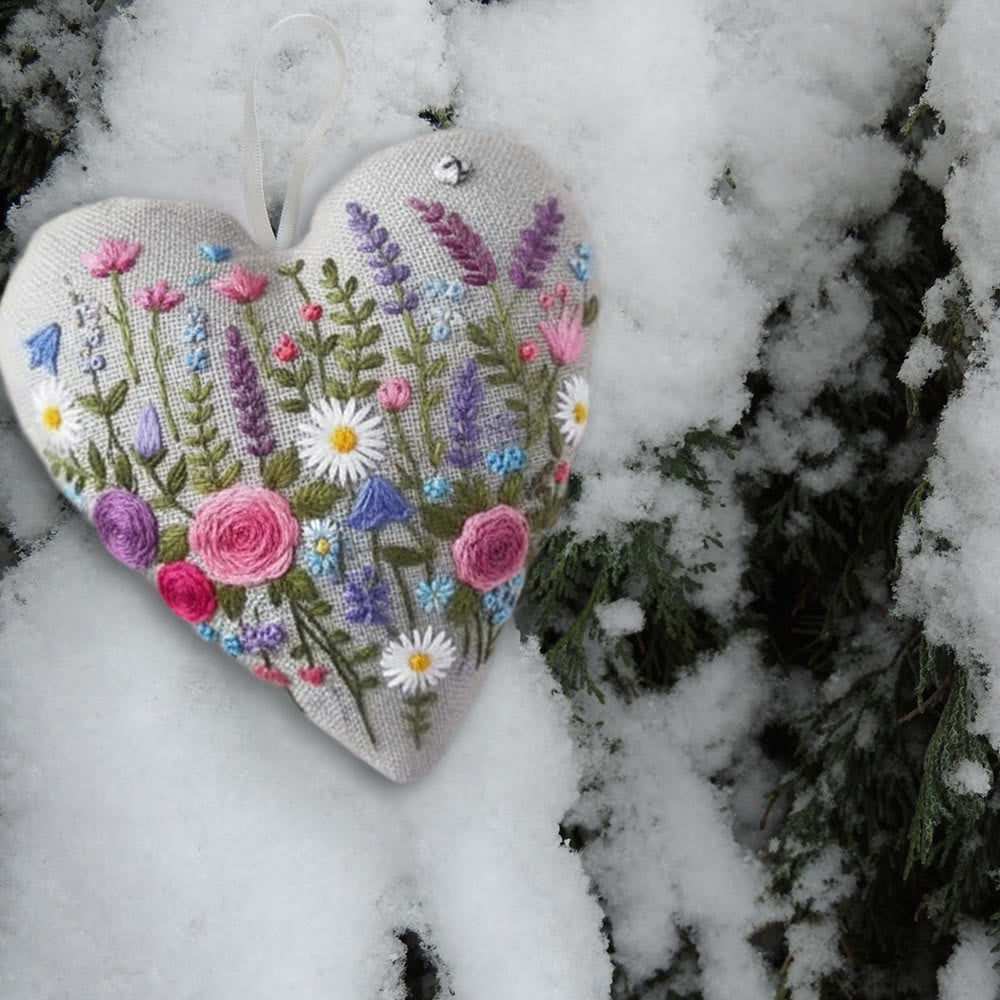 Rubbyoo Heart Embroidery Kit - Charming Flower | Unique Hanging Art | Perfect Handmade Craft For Her  - image 7