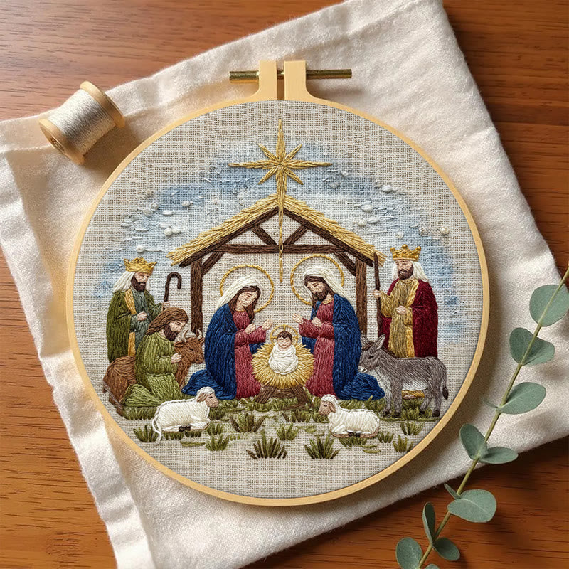 Rubbyoo Embroidery Kit - Christmas Nativity  | Diy Holiday Needlework | Decorative Handmade Craft - image 5