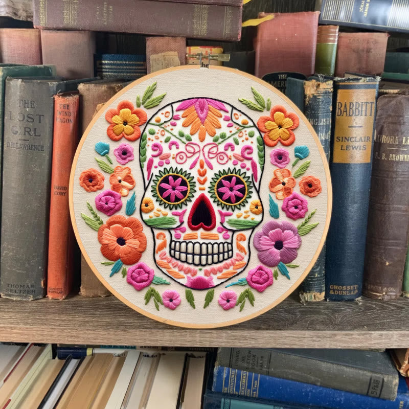 Rubbyoo Embroidery Kit - Floral Calavera | Beginner Needle Craft | Diy Stitching Art  - image 8