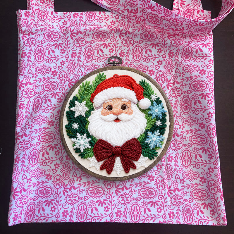 Happy Santa Claus Punch Needle Kit - Diy Beginner Handicraft | Christmas Tree Hanging Art - image 10