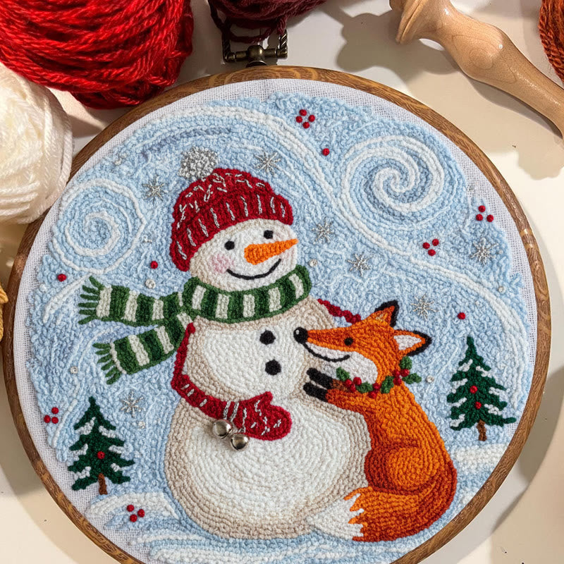 Christmas Forest Punch Needle Kit - Winter Animal Art | Nice Holiday Decor - image 7