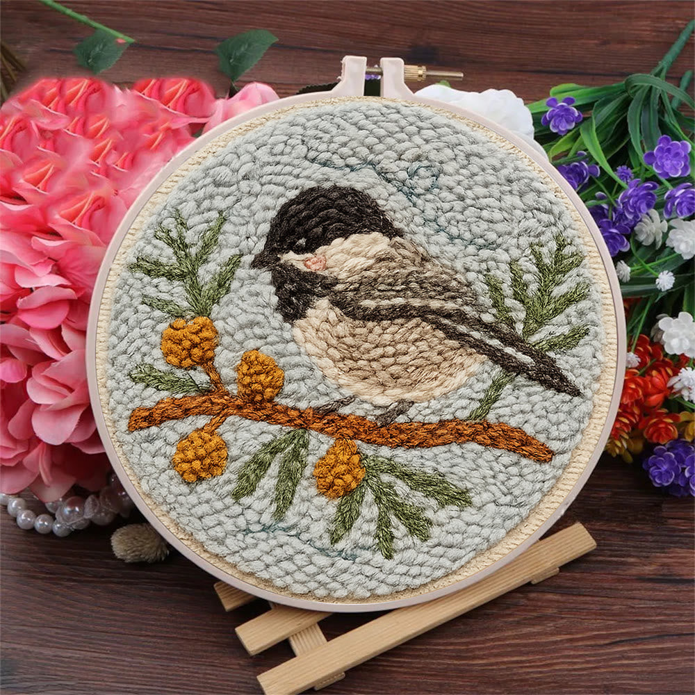 Birds On The Branch Punch Needle Kit - Cute Bird Artwork | Perfect Desk Decoration  - image 2