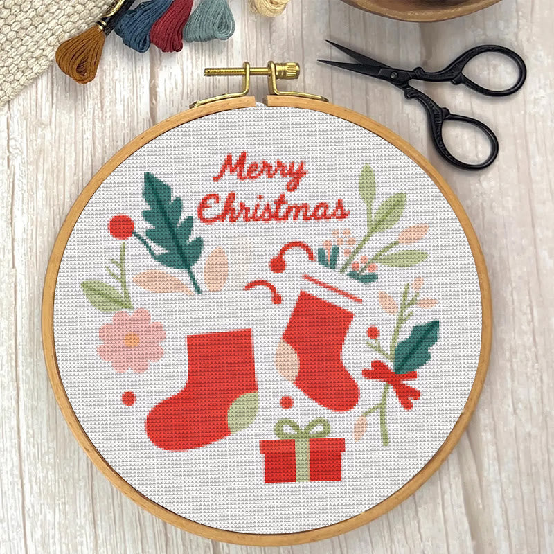  Cross Stitch Kit - Marry Christmas | Holiday Celebration Gifts | Diy Needle Collection  - image 1